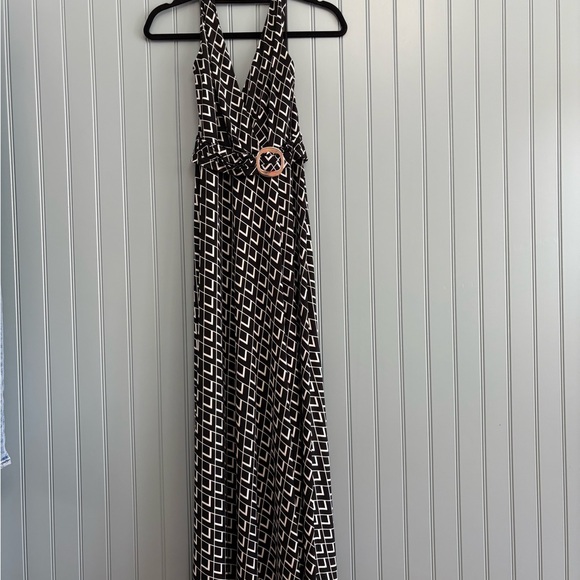 WHBM Black and White Geometric Print Dress Size 0